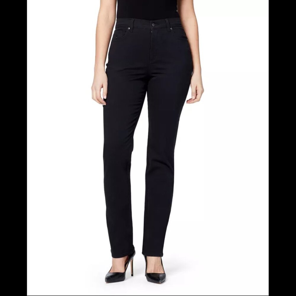 Gloria Vanderbilt Amanda Classic Straight Jeans Black Size 12